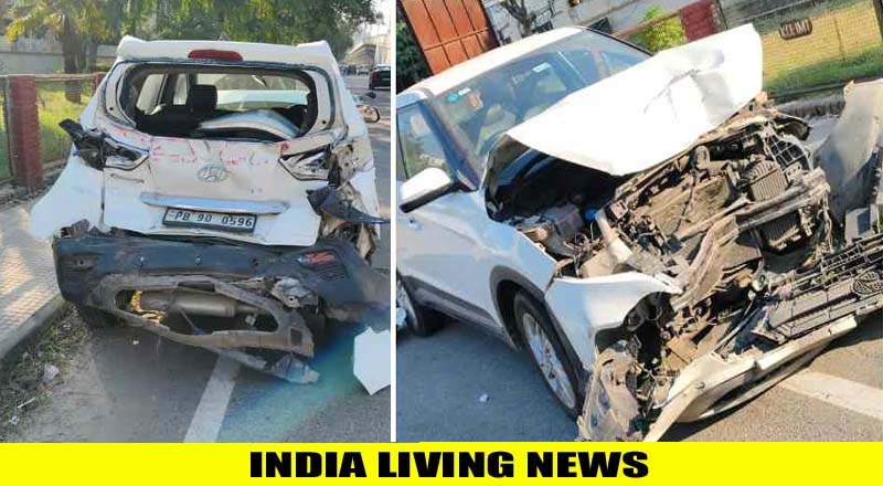 जालंधर में फ्लाईओवर पर बस की ब्रेक हुई फेल , एक के बाद एक तीन वाहनों को मारी टक्कर 
