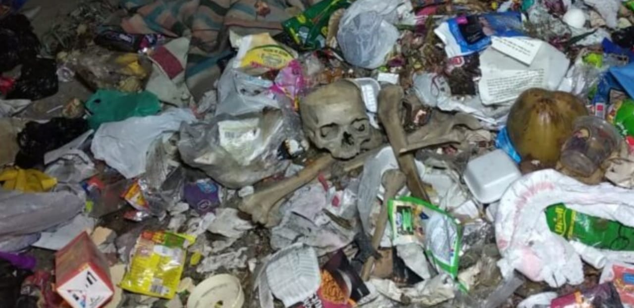 Panic spread across the region due to human skeletons being found in a garbage dump at the Mai Hira Gate in Jalandhar