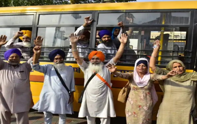 Groups of Sikh devotees left for Pakistan to visit Gurudham on Vaisakhi