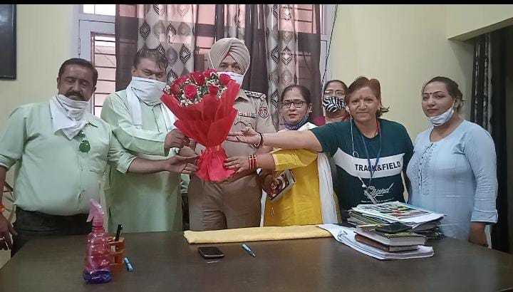 Bhagwant Bhullar in charge of Police station Bhargava camp honored by Hindustan Megh army