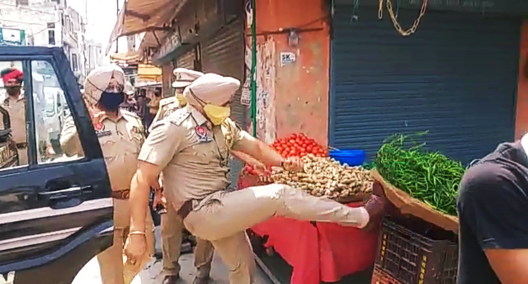SHO kicks off vegetable basket in Phagwara, suspended after video goes viral