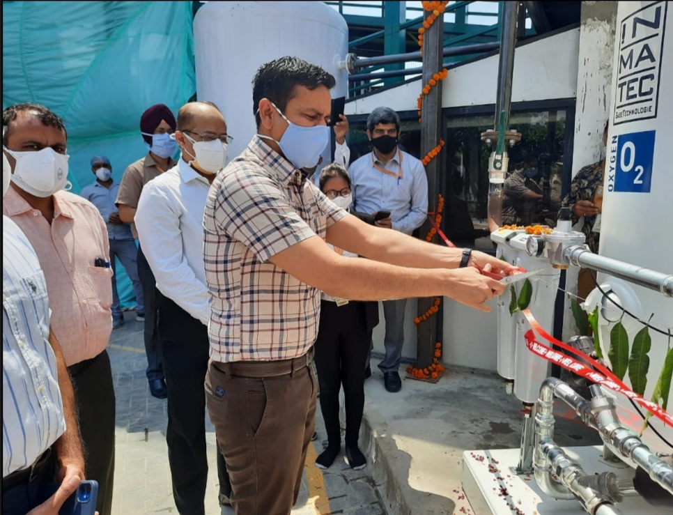 Deputy Commissioner Ghanshyam Thori inaugurated PSA based oxygen plant at NHS Hospital