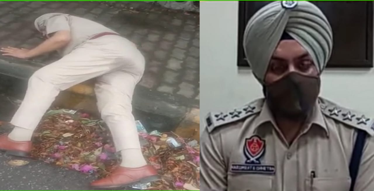 Instead of helping the police officer lying on the pavement, people made a video saying about intoxication and made it viral, in fact the health had deteriorated due to increase in BP