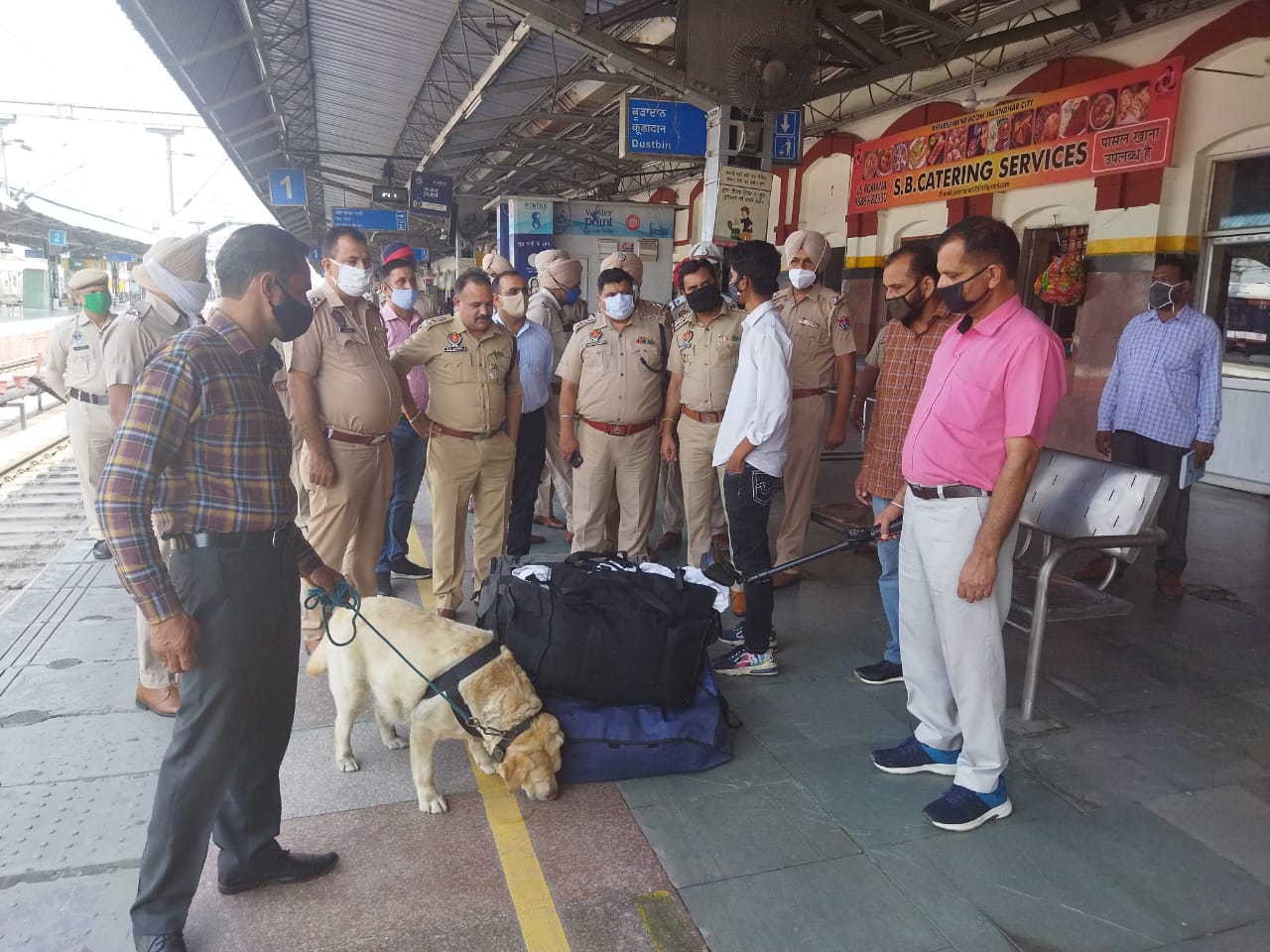Jalandhar Police did special checking on railway station and surrounding area with dog squad team