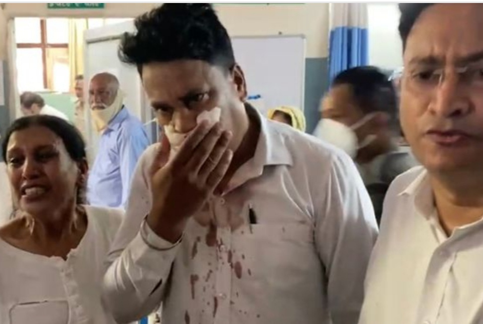 during-the-hearing-of-the-old-case-the-ruckus-outside-the-court-complex-the-clothes-of-the-lady-constable-were-torn