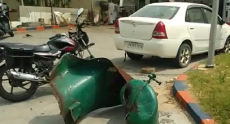 Massive explosion at petrol pump near BSF Chowk in Jalandhar, no casualties, major accident averted