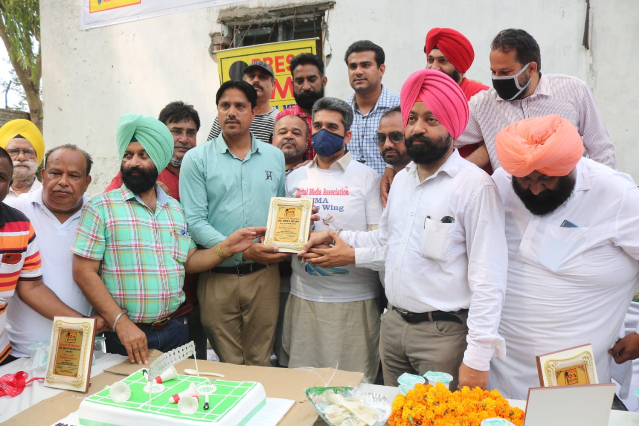 MLA Bawa Henry, Babbu Neel Kanth and Bunty Neelkanth inaugurated the Badminton Court of Digital Media Association (DMA)
