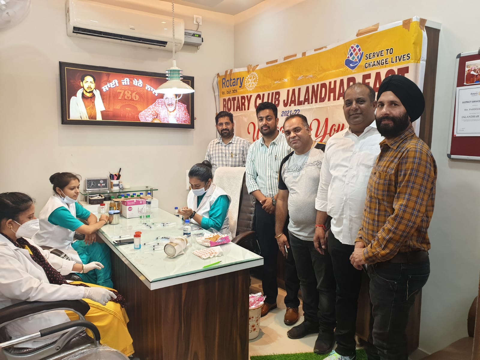Ramnik Avenue 65th Free Corona Vaccination Camp organized by Rotary Club Jalandhar East
