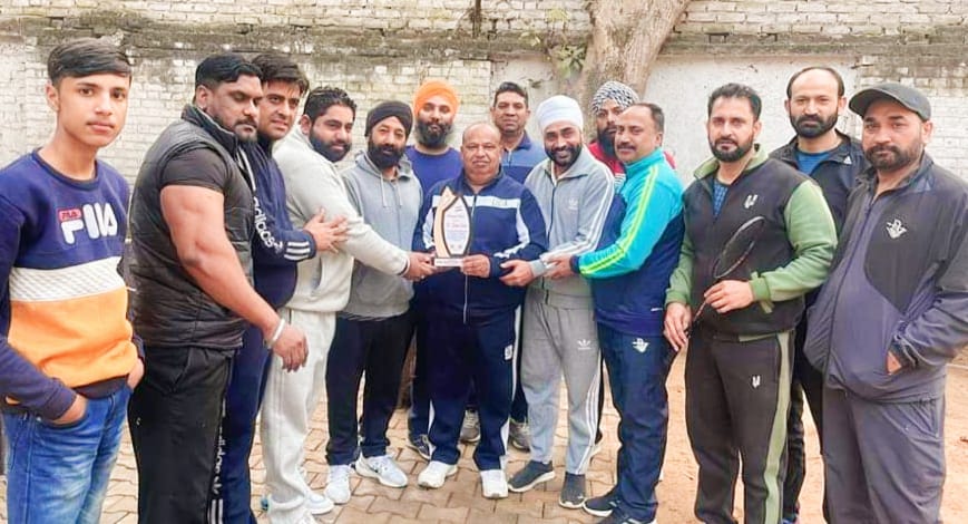 'The Master Club' honored the winners of the badminton tournament: Harvinder Singh Jabal