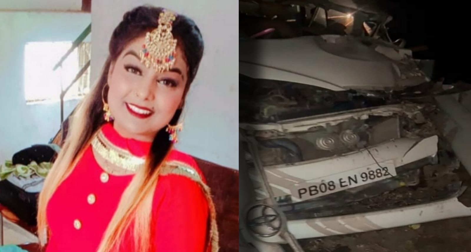 Terrible accident in Jalandhar, one orchestra dancer in car dies, 3 injured