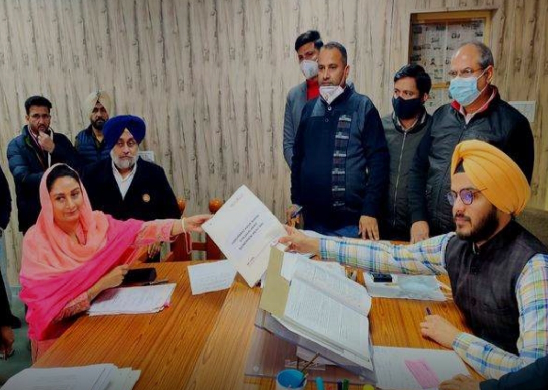 Punjab Election 2022: Shiromani Akali Dal President Sukhbir Singh Badal filed his nomination papers from Jalalabad