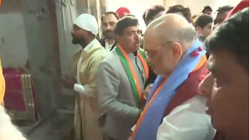 Home Minister Amit Shah paid obeisance at Durgyana Temple and Shri Valmiki Temple in Amritsar.