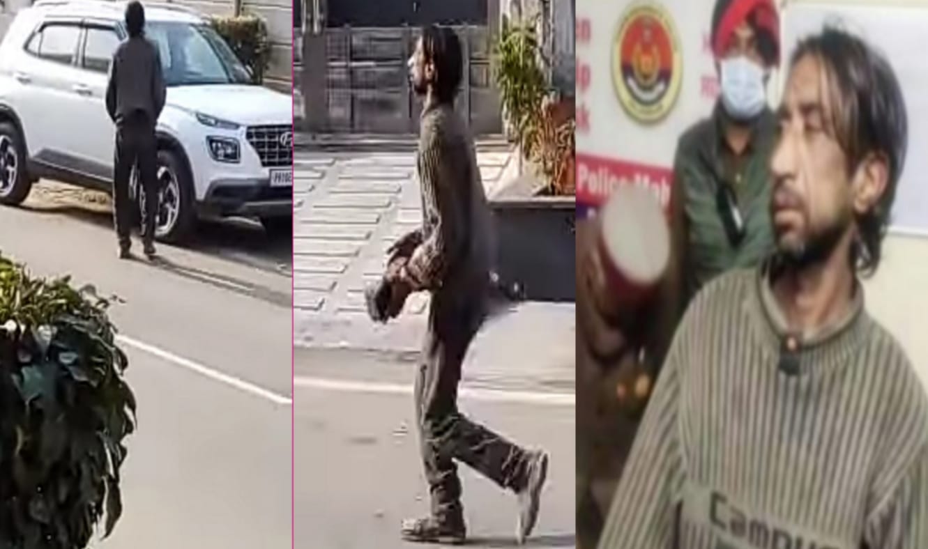 Police caught a drunken man who attacked KD Bhandari's house, was seen attacking in the video