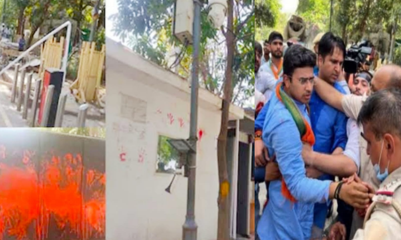 Arvind Kejriwal's house attacked, cctv camera security barriers were broken, AAP accuses BJP