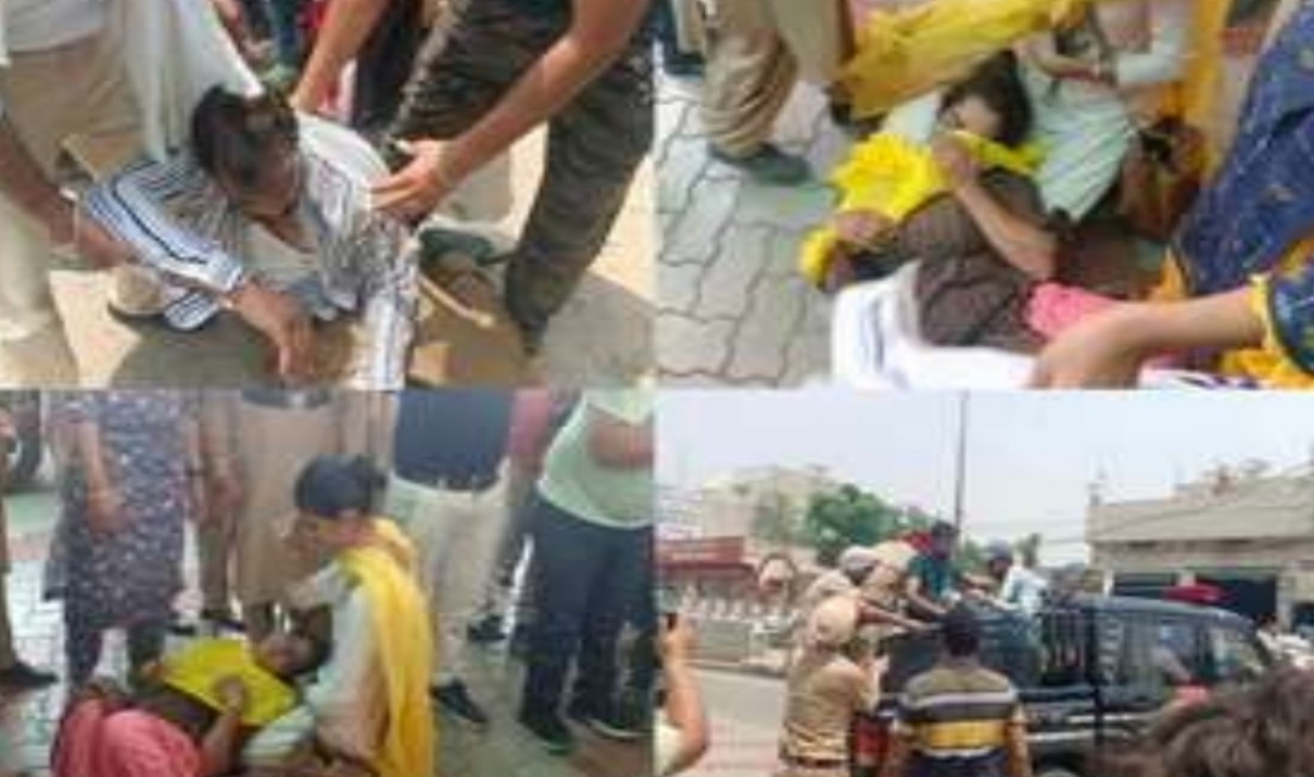 Ruckus outside education minister's saddle in Punjab, scuffle between unemployed teachers and police who are moving ahead by breaking barricades