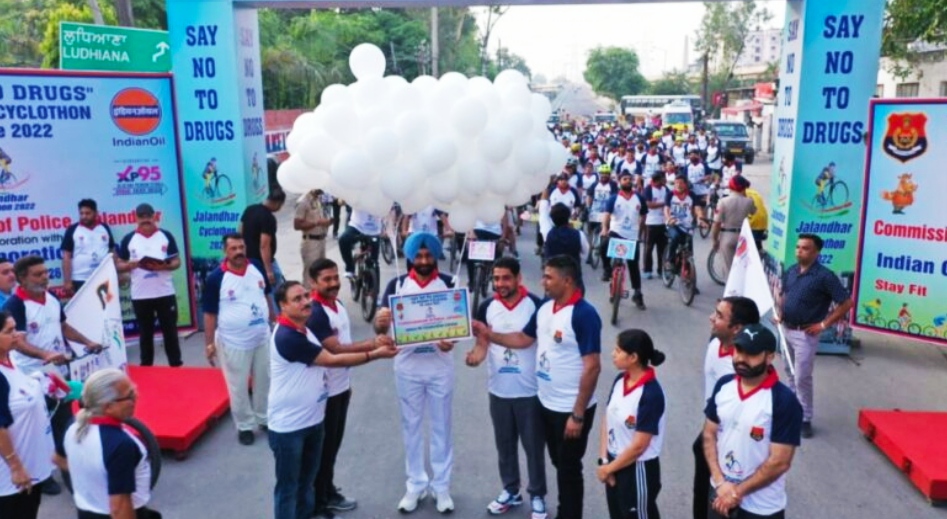 Commissionerate of Police Jalandhar organizes bicycle rally in connection with International Day Against Drugs