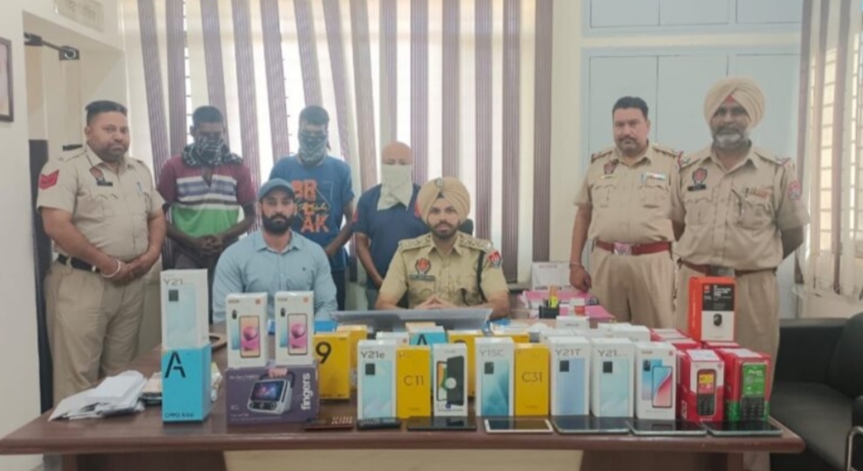 Stolen mobile phones, sound systems, mobile accessories and CCTV. 3 accused arrested with camera