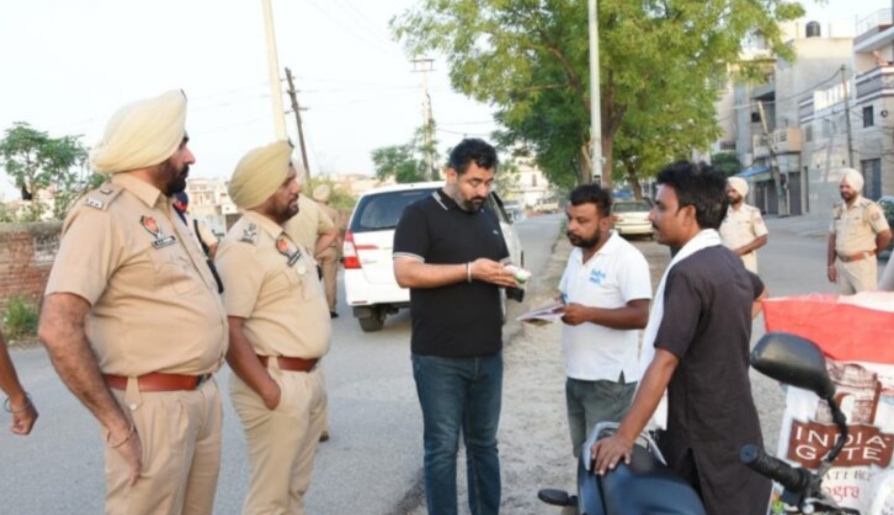 Search operation conducted by Commissionerate Police Jalandhar in Qazi Mandi area