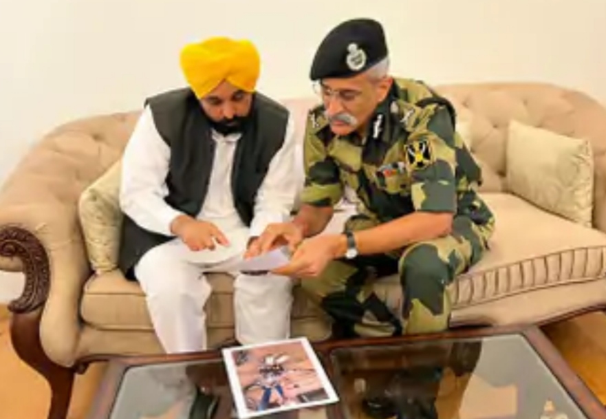 CM Bhagwant Mann meets DG of BSF to stop smuggling of drugs on the border