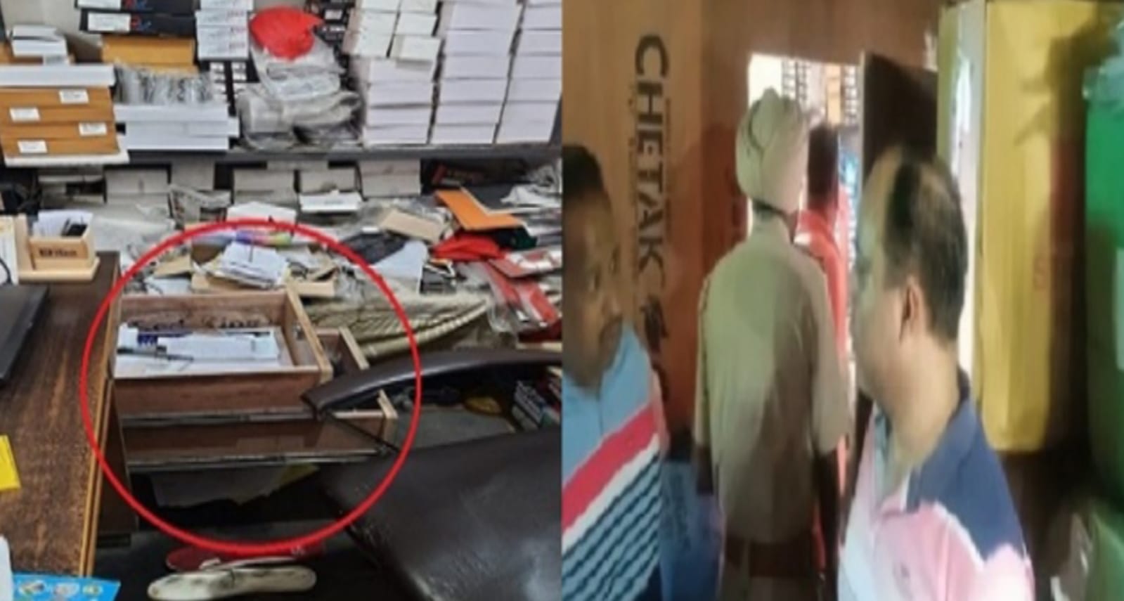 thieves took away cash and goods worth lakhs from alfa industry