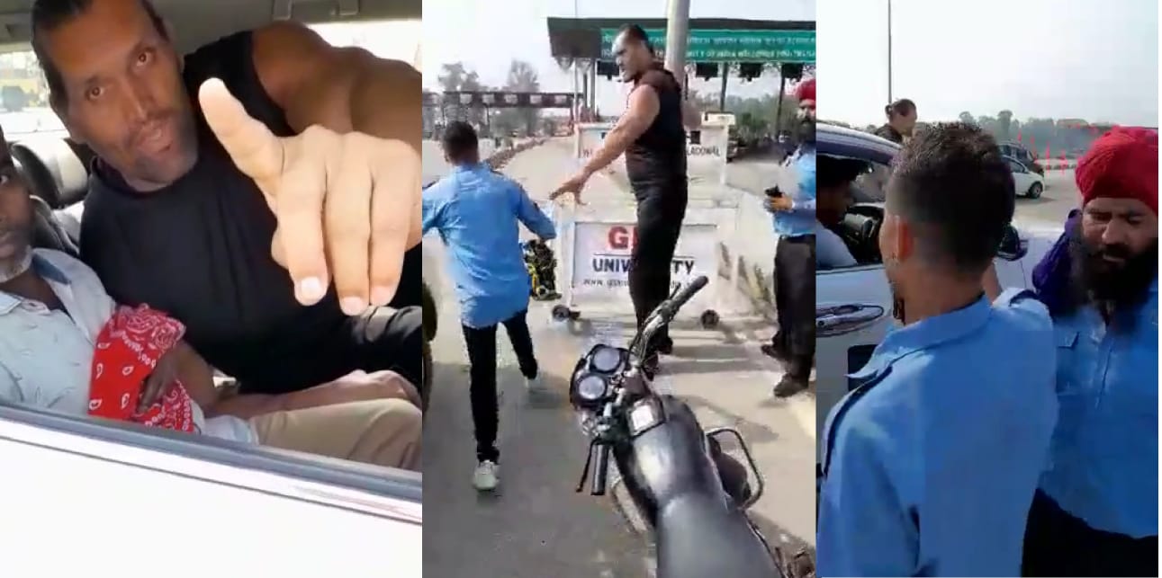 Argument between The Great Khali and toll workers at the toll plaza, Khali accused of slapping the toll worker