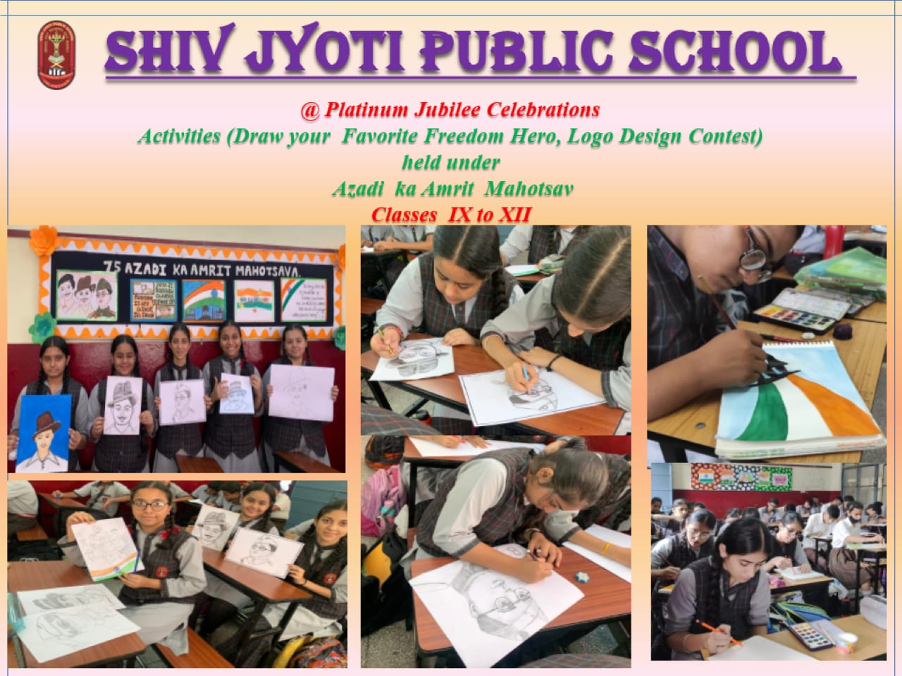 Various activities organized in Shiv Jyoti Public School under the program '75th Azadi Ka Amrit Mahotsav'