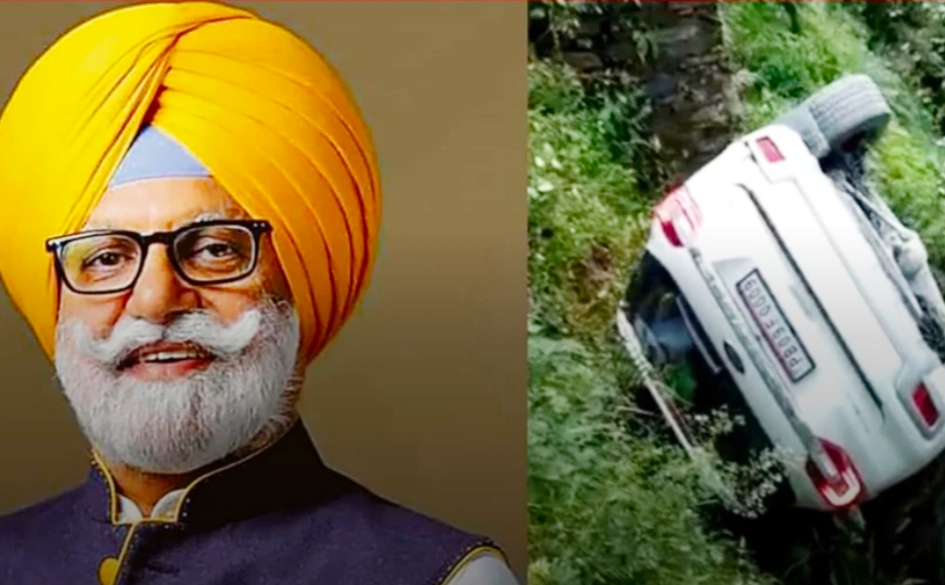 Big news: Former minister Rana Gurjit Singh's car fell into a ditch in Himachal, Rana Gurjit narrowly survived