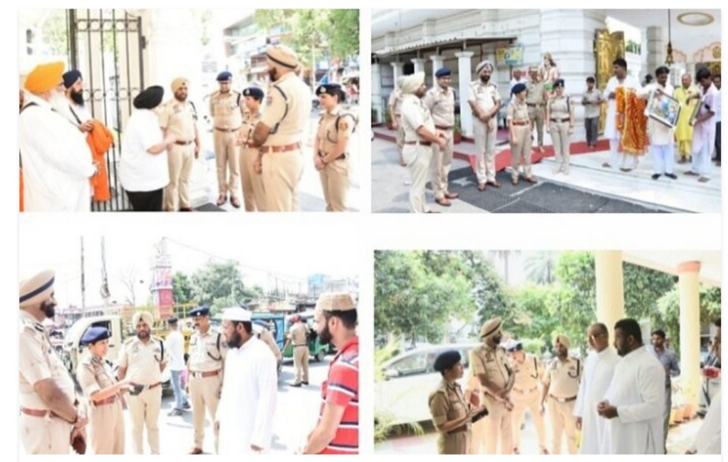 Commissionerate Police visited different religious places of the city
