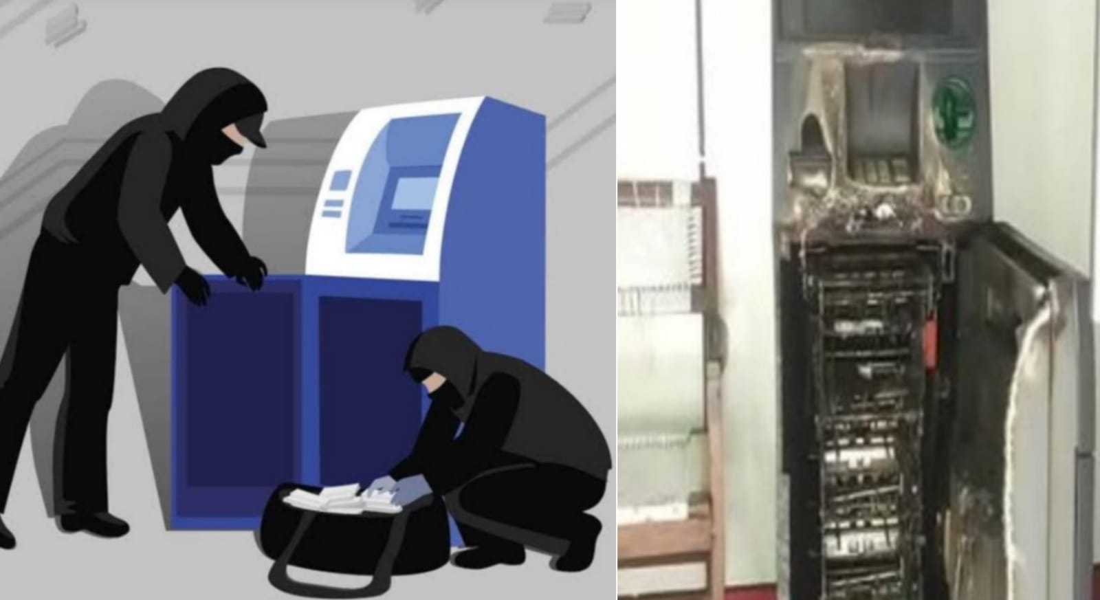 Big news: The robbers absconded with 8.70 lakh rupees after cutting the ATM machine with a gas cutter in Hoshiarpur