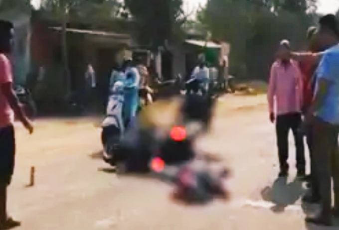 Scooty and trolley accident near Jandu Singha in Jalandhar, scooty driver died