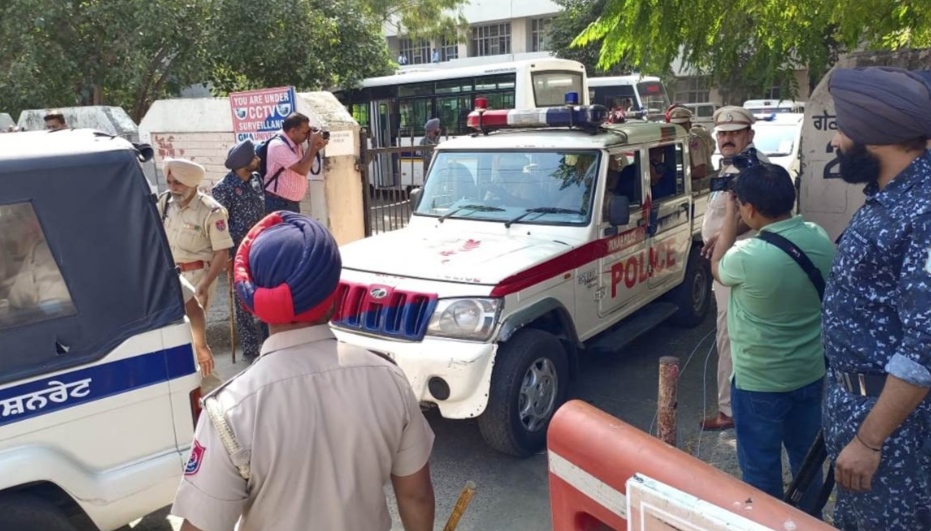 Gangster Lawrence Bishnoi was presented in Jalandhar court today amid tight security