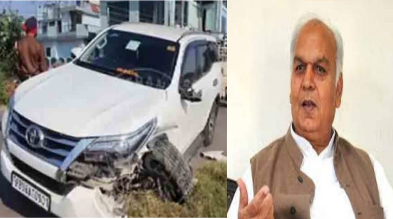 Former MP Mohinder Singh KP's car accident- the car collided with a tractor-trolley