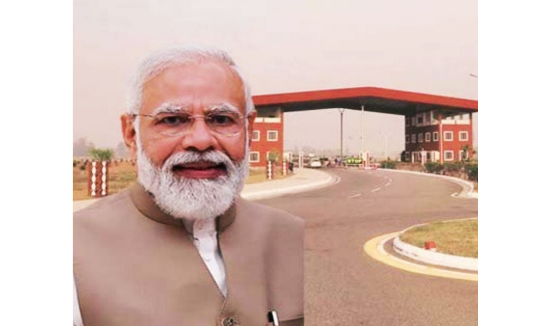 Prime Minister Narendra Modi arriving at Dera Beas on 5th November