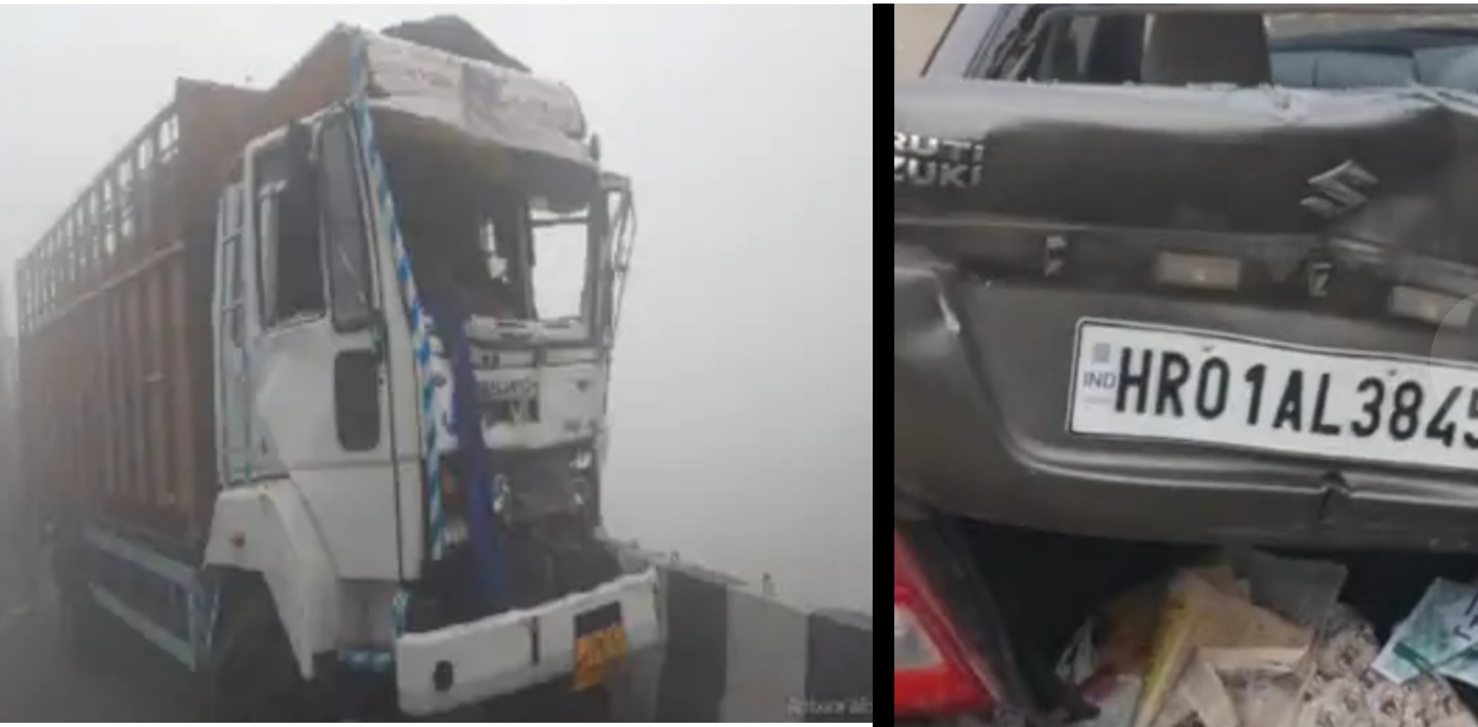7 vehicles collided with each other due to fog in Punjab, 3 injured