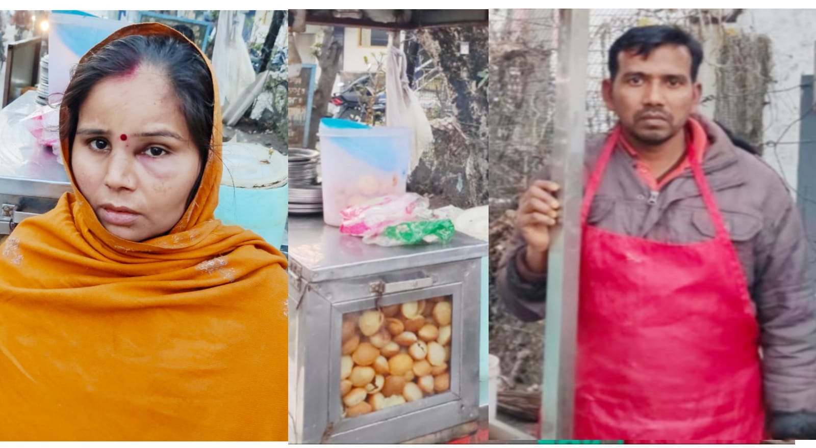 A couple who were street hawkers outside the power house in Jalandhar were assaulted.