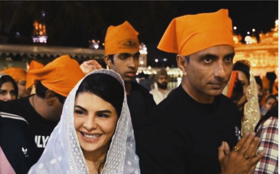 Jacqueline Fernandez and Sonu Sood bow down at the Golden Temple