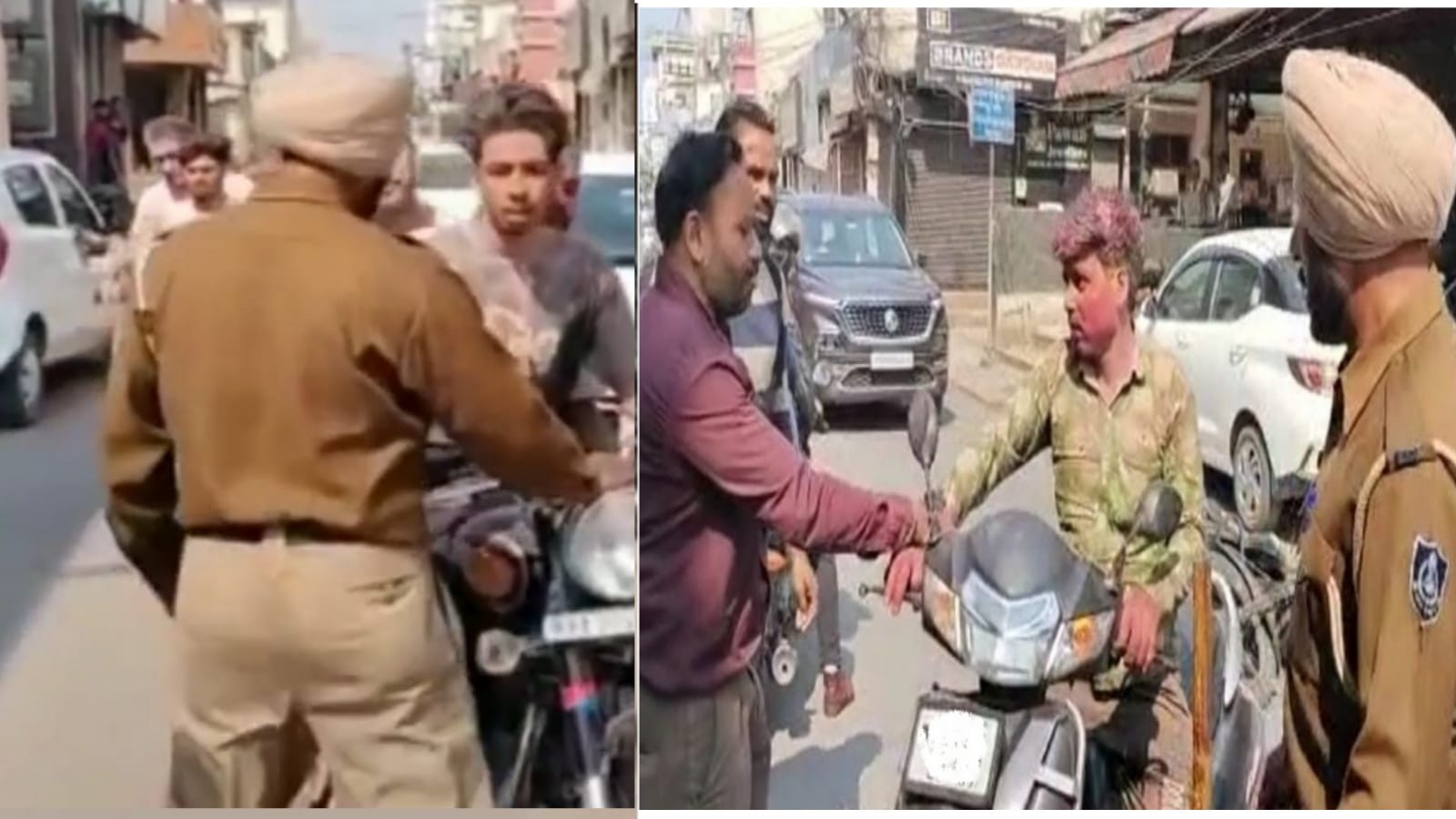 On the occasion of Holi- the police cut the challans of the hooligans