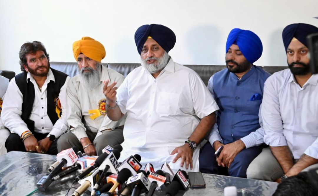Sukhbir Badal said- Bhagwant Mann should stop lying, there was no Girdawari for loss of wheat