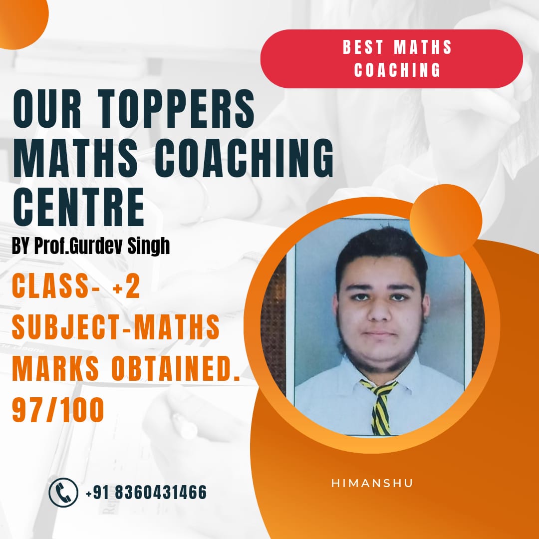 Maths Coaching Centre जालंधर के स्टूडेंट्स ने PSEB बोर्ड के +2 के रिजल्ट में प्राप्त किये बढ़िया अंक