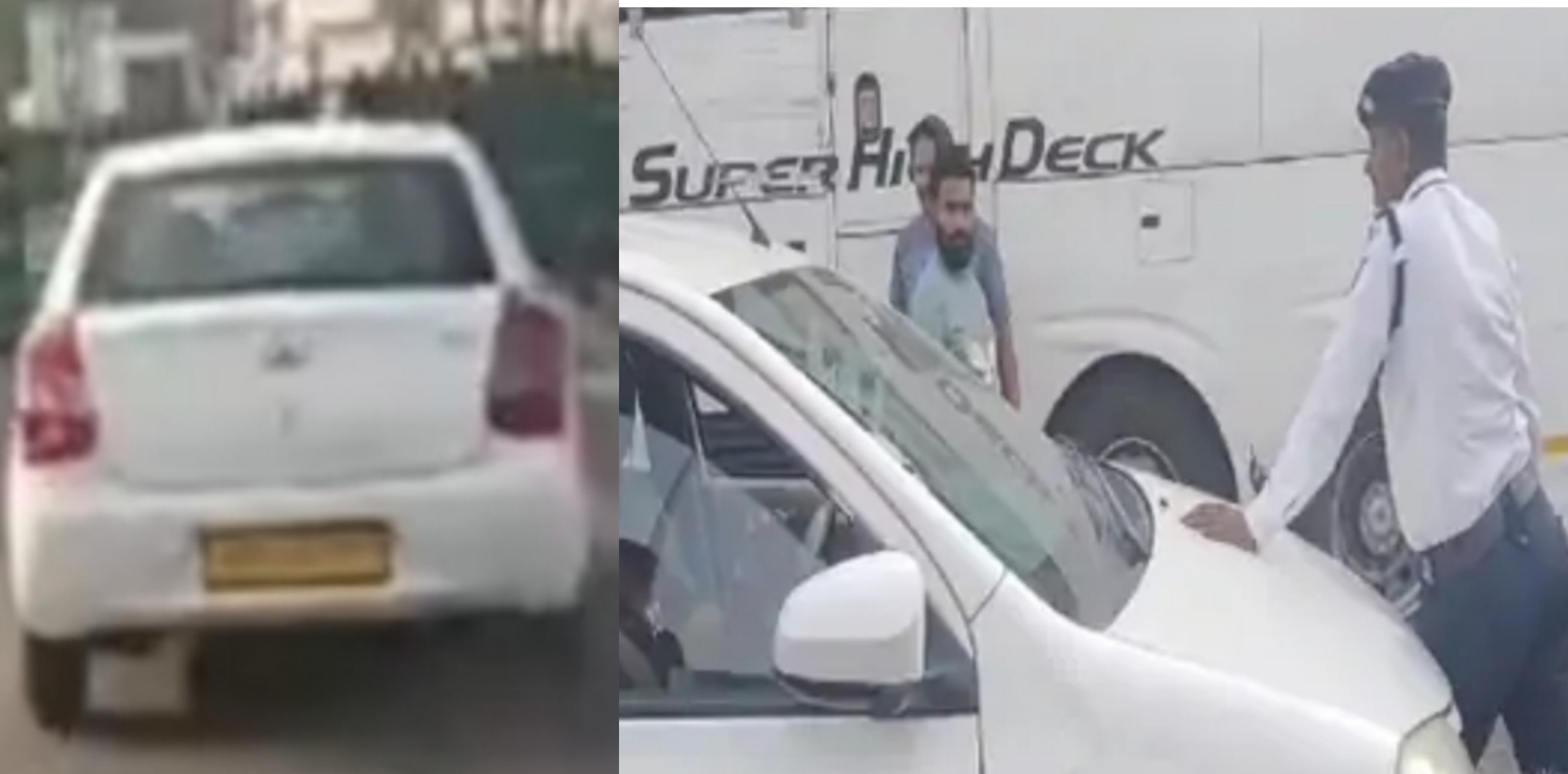 car tried to run over traffic policeman in ludhiana