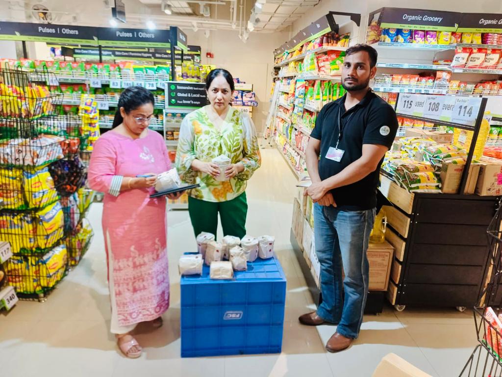 District health officer took 10 samples of ghee and ice cream from the city