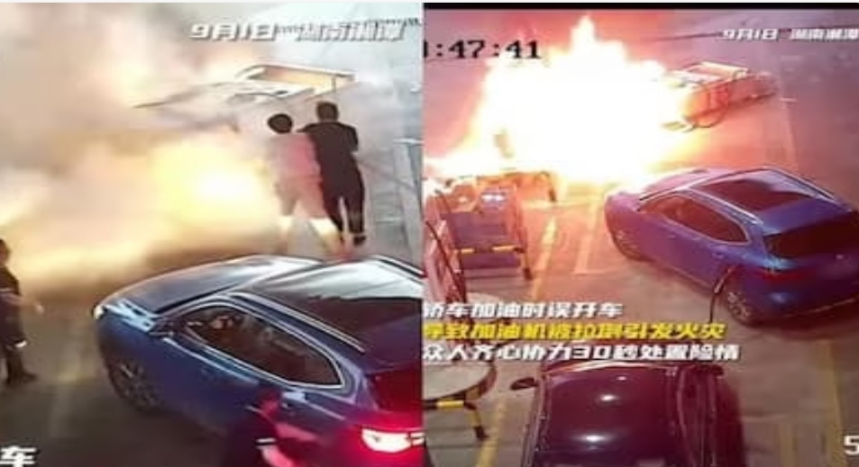 Viral Video: Due to a small mistake of the driver, the petrol pump became smoky, video went viral
