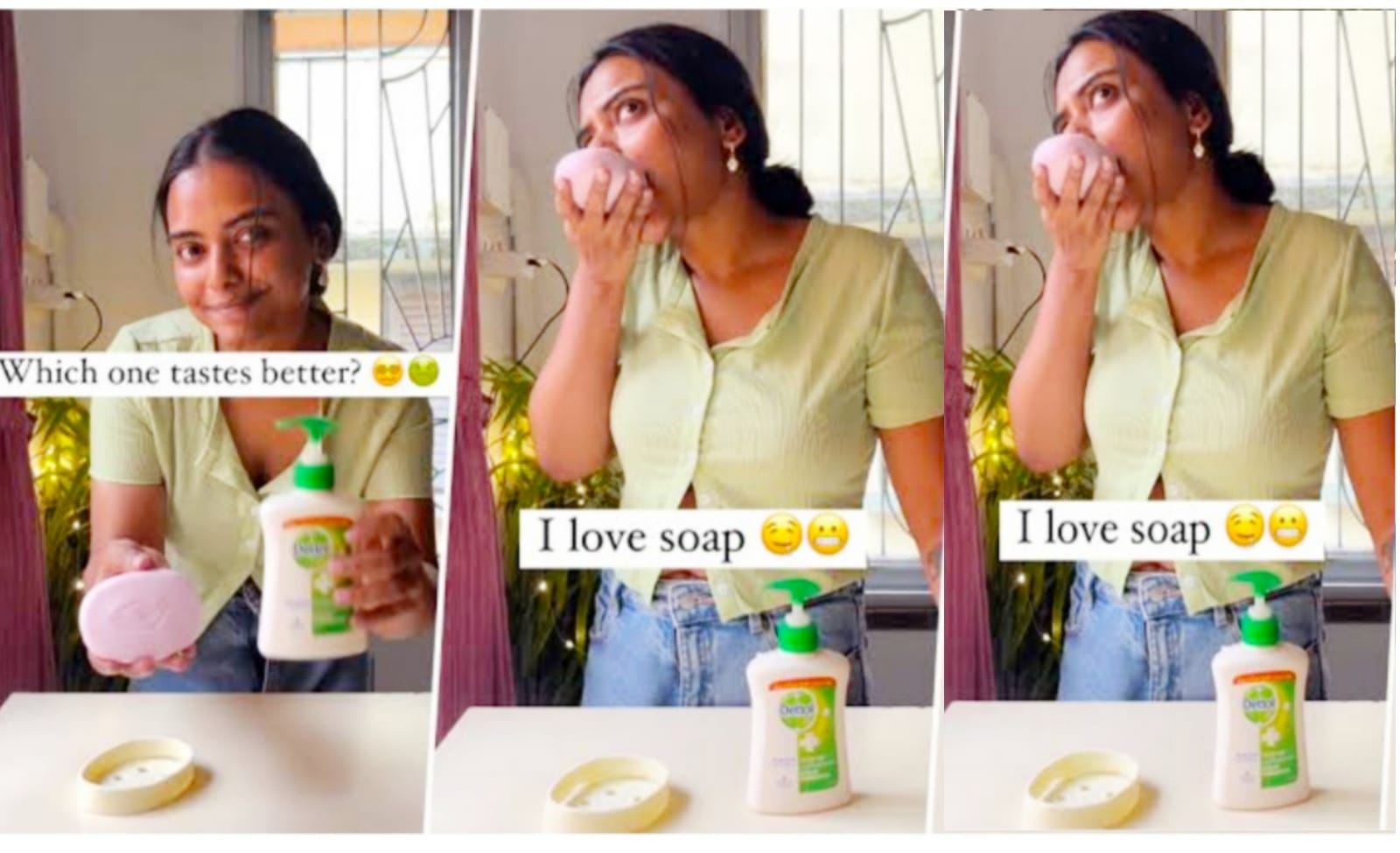 Viral Video: Girl is seen eating soap with great pleasure, know its truth
