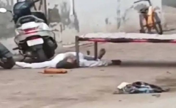 In Punjab, a person climbed on the roof, fired indiscriminately, then committed suicide.