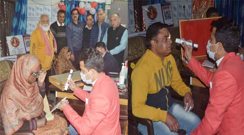 Free checkup camp organized in Rajeshwari Dham Devi Rajrani Vaishno Temple - Principal Shri Kailash Babbar