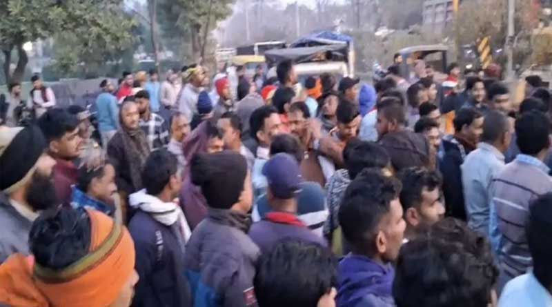 Huge commotion in Maksudan vegetable market of Jalandhar, gate locked