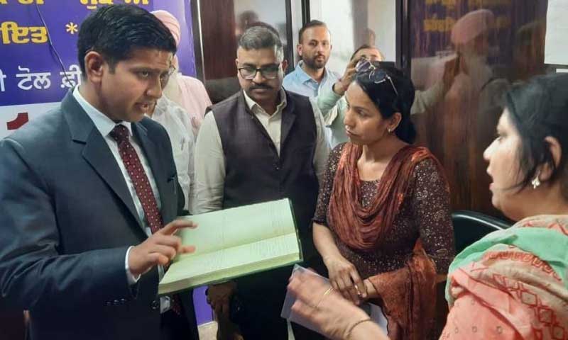 Jalandhar Deputy Commissioner Dr. Himanshu Aggarwal visited various offices and branches in the district administrative complex.
