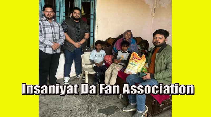Insaniyat Da Fan Association took up the responsibility of providing medicine ration to needy families.
