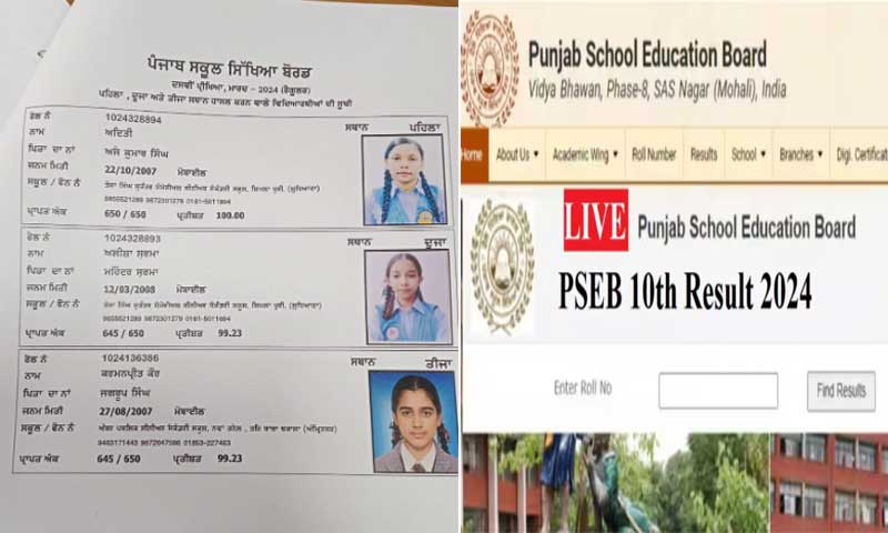 Punjab School Education Board class 10th result declared, girls won first three positions