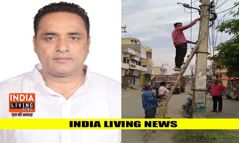 Jalandhar: Switched off street lights in the area of Gujja Peer Road, Sodhal Road were repaired - Manu Chhabra